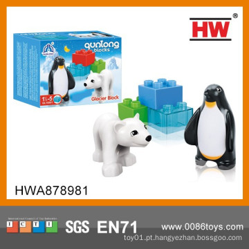 Interessante brinquedo bloco animal iluminar tijolo brinquedos brinquedos criativos tijolos